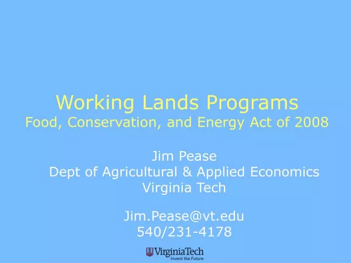 working lands programs food conservation and energy act of 2008