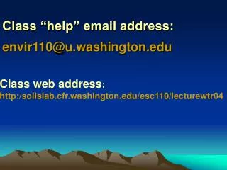 Class “help” email address: