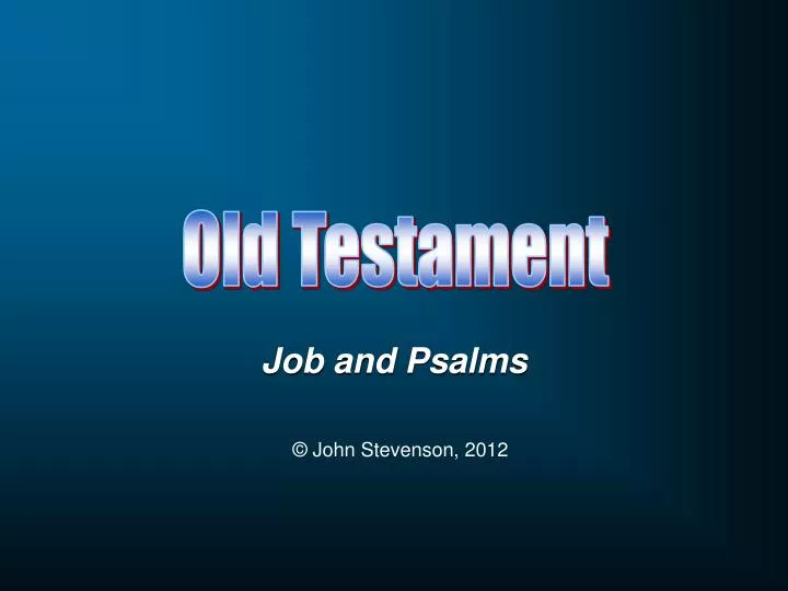 job and psalms