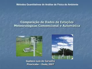 compara o de dados de esta es meteorol gicas convencional e autom tica