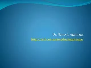 dr nancy j aguinaga http cstl coe semo edu naguinaga