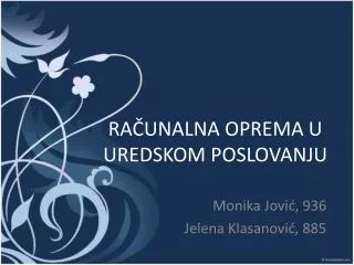 ra unalna oprema u uredskom poslovanju