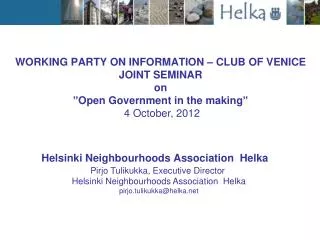 Helsinki Neighbourhoods Association Helka