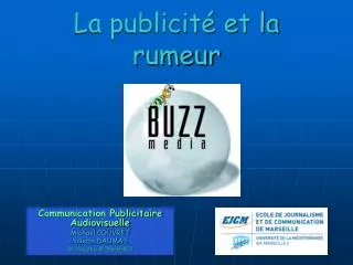 la publicit et la rumeur