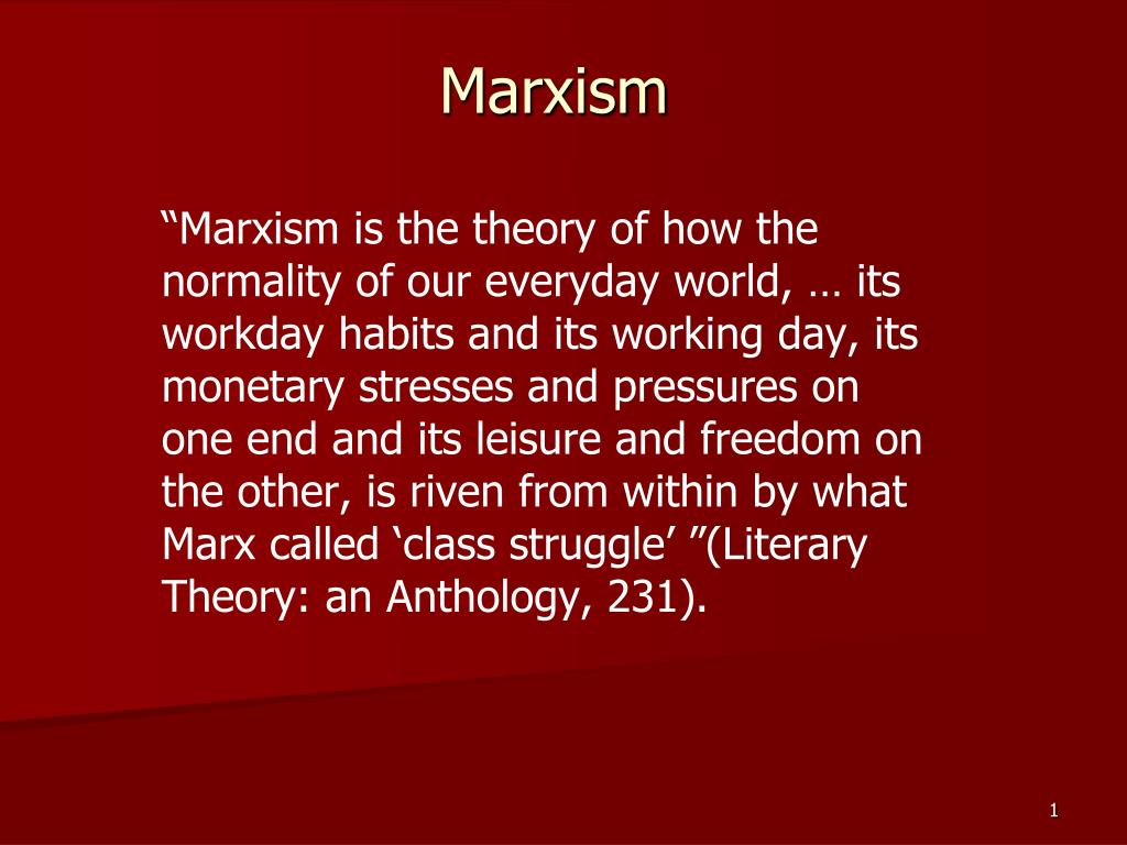Marxist Examples PPT - Marxism PowerPoint Presentation, free download - ID:1105594