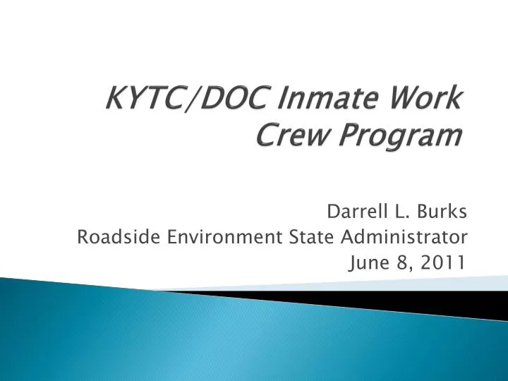 kytc doc inmate work crew program
