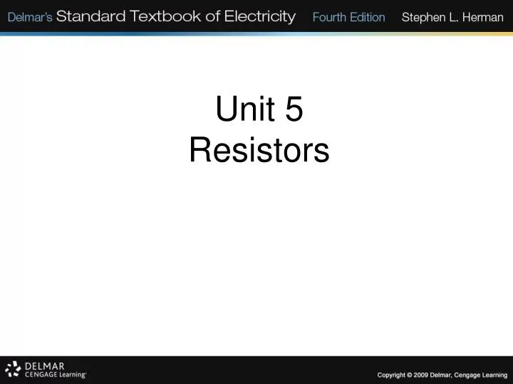 unit 5 resistors