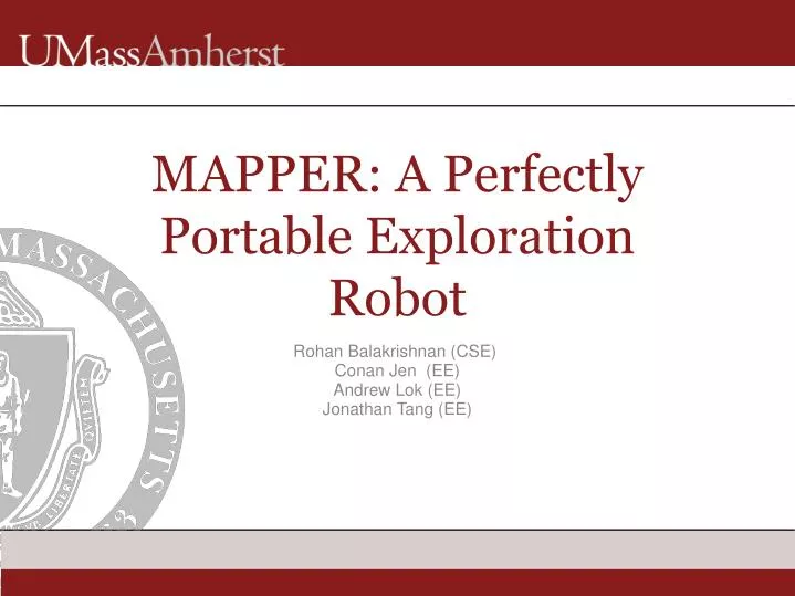 mapper a perfectly portable exploration robot