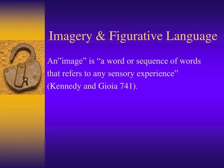 imagery figurative language