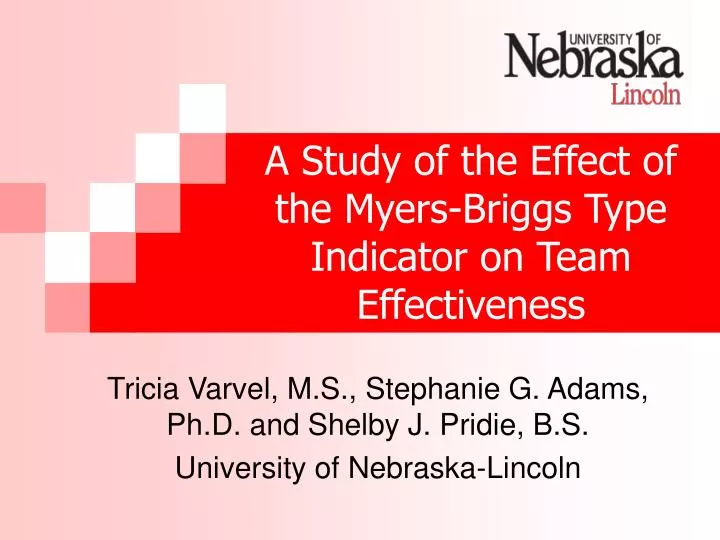 a study of the effect of the myers briggs type indicator on team effectiveness