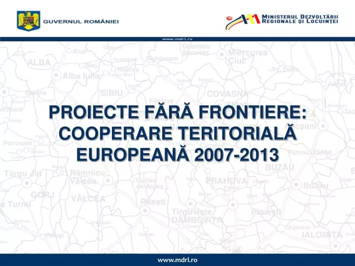 proiecte f r frontiere cooperare teritorial european 2007 2013