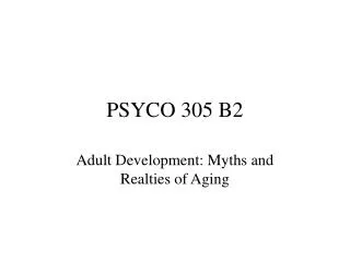 PSYCO 305 B2