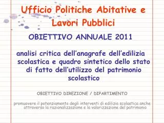 ufficio politiche abitative e lavori pubblici