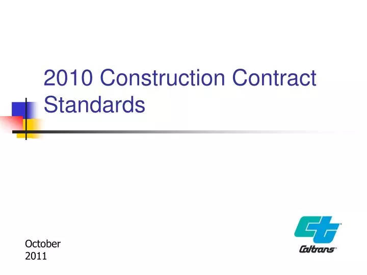 2010 construction contract standards