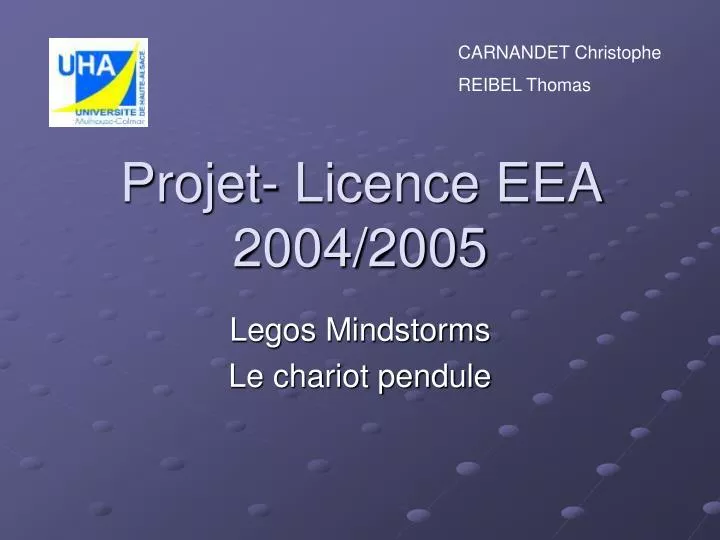projet licence eea 2004 2005