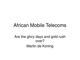 African Mobile Telecoms