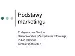 Podstawy marketingu - slide 1