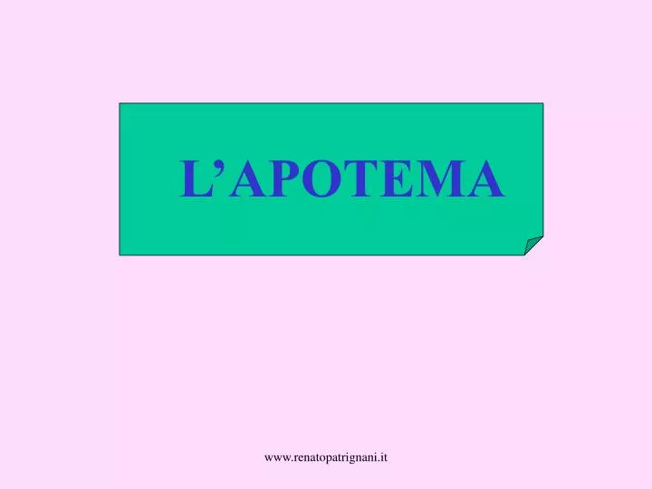 l apotema