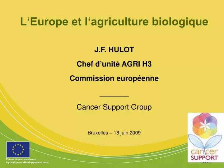 l europe et l agriculture biologique