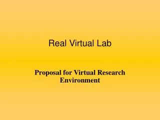 Real Virtual Lab