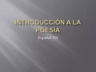 introducci n a la poes a
