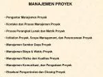 MANAJEMEN PROYEK - slide 1