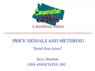 PRICE SIGNALS AND METERING