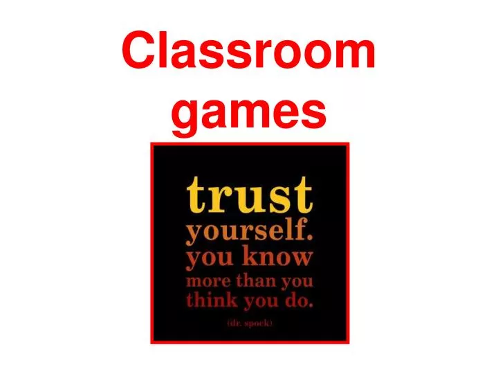 classroom games