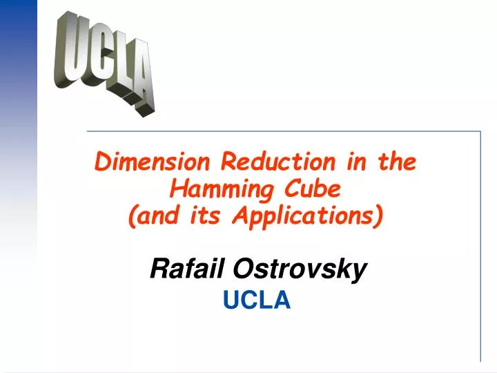 dimension reduction in the hamming cube and its applications