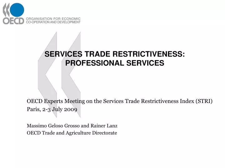 services trade restrictiveness professional services