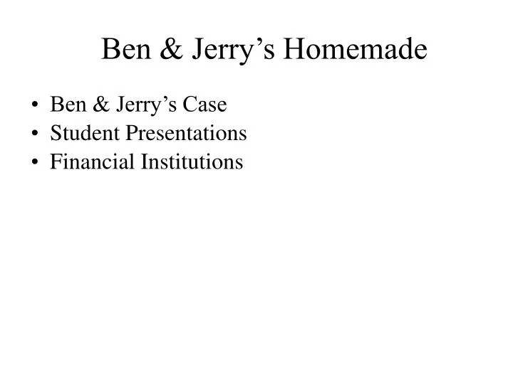 ben jerry s homemade