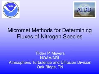 Micromet Methods for Determining Fluxes of Nitrogen Species