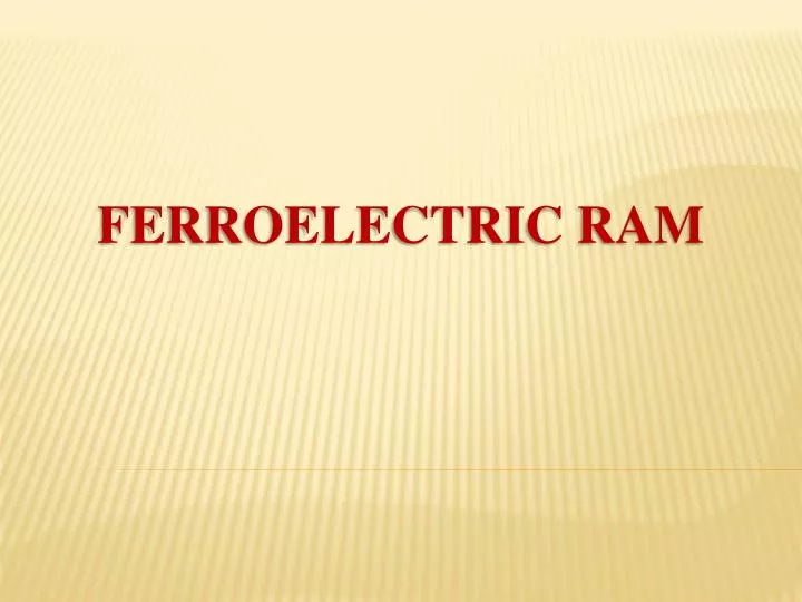 ferroelectric ram