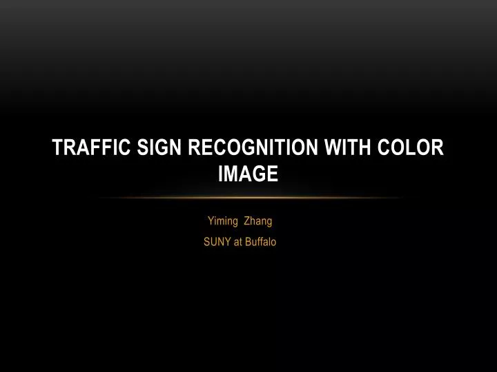 traffic sign recognition with color image