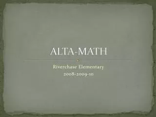 ALTA-MATH