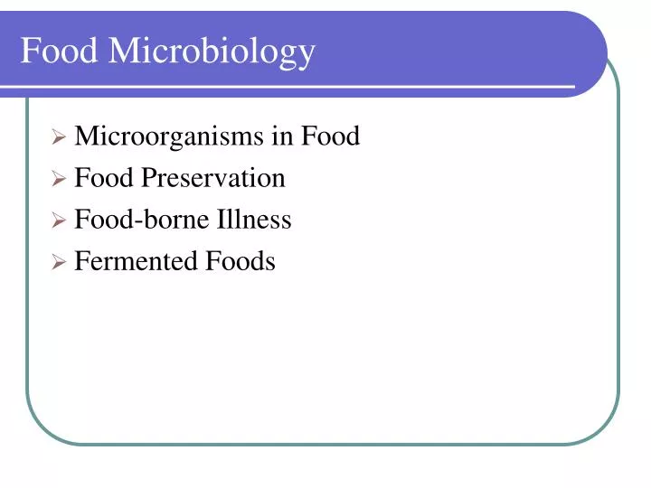 food microbiology