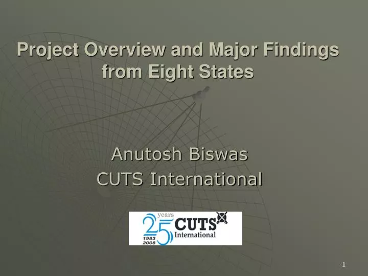 project overview and major findings from eight states