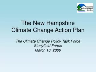 The New Hampshire Climate Change Action Plan