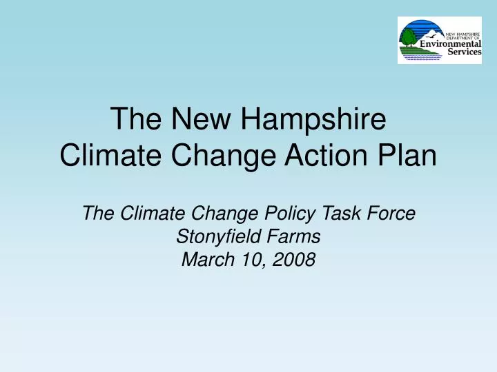 the new hampshire climate change action plan