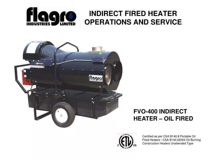 indirect fired heater operations and service