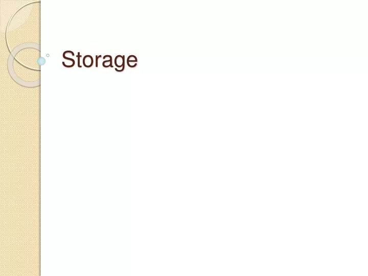 storage