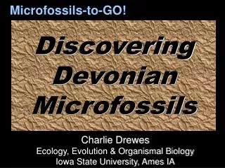 Discovering Devonian Microfossils