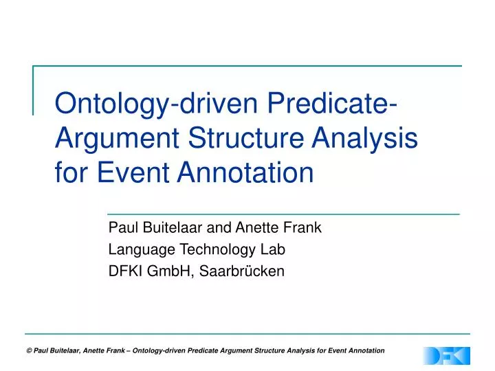 ontology driven predicate argument structure analysis for event annotation