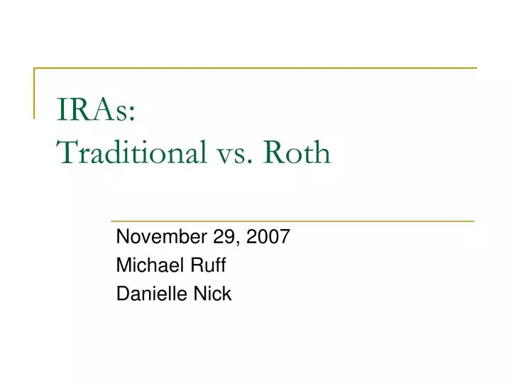 iras traditional vs roth