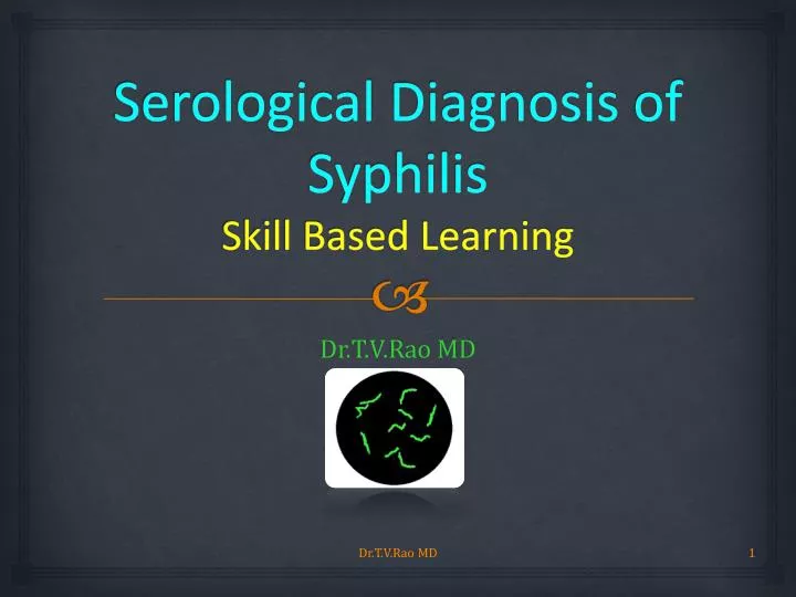 serological diagnosis of syphilis skill based learning