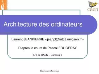 architecture des ordinateurs