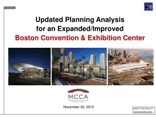 Updated Planning Analysis for an Expanded/Improved Boston Convention &amp; Exhibition Center