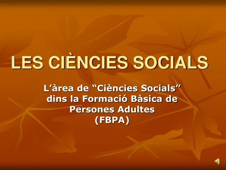 les ci ncies socials