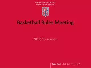 Basketball Rules Meeting