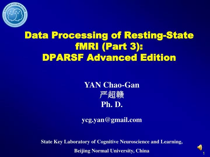 data processing of resting state fmri part 3 dparsf advanced edition